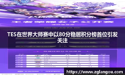 TES在世界大师赛中以80分稳居积分榜首位引发关注