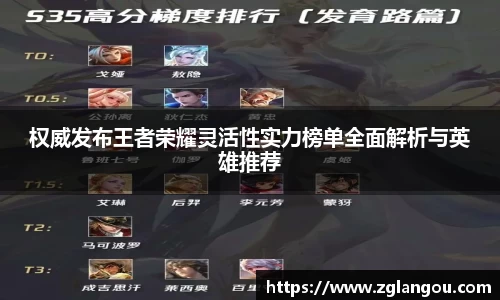 权威发布王者荣耀灵活性实力榜单全面解析与英雄推荐
