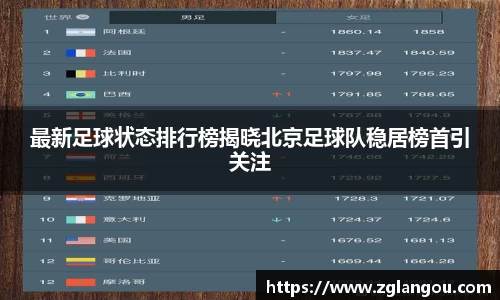 最新足球状态排行榜揭晓北京足球队稳居榜首引关注